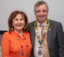 Lorna MacKinlay and President Boyd